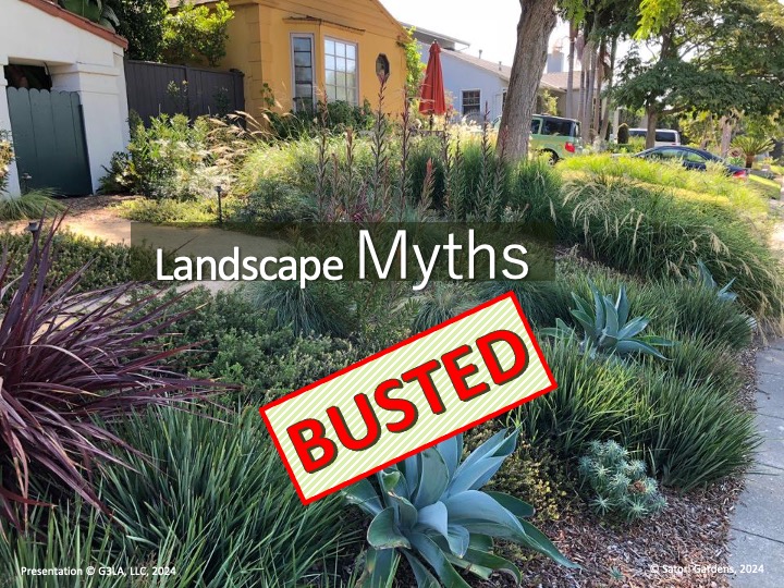landscape with the words "landscape myths busted"