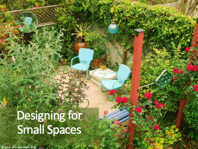 Small courtyard with table and chairs