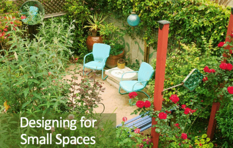 Small courtyard with table and chairs